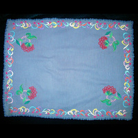 Салфетка прямоугольная темно-голубая