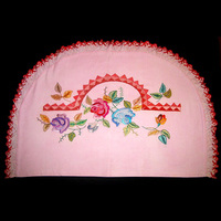 Наволочка розовая на полукруглую подушку