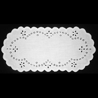 Салфетка овальная белая