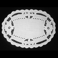 Салфетка овальная белая