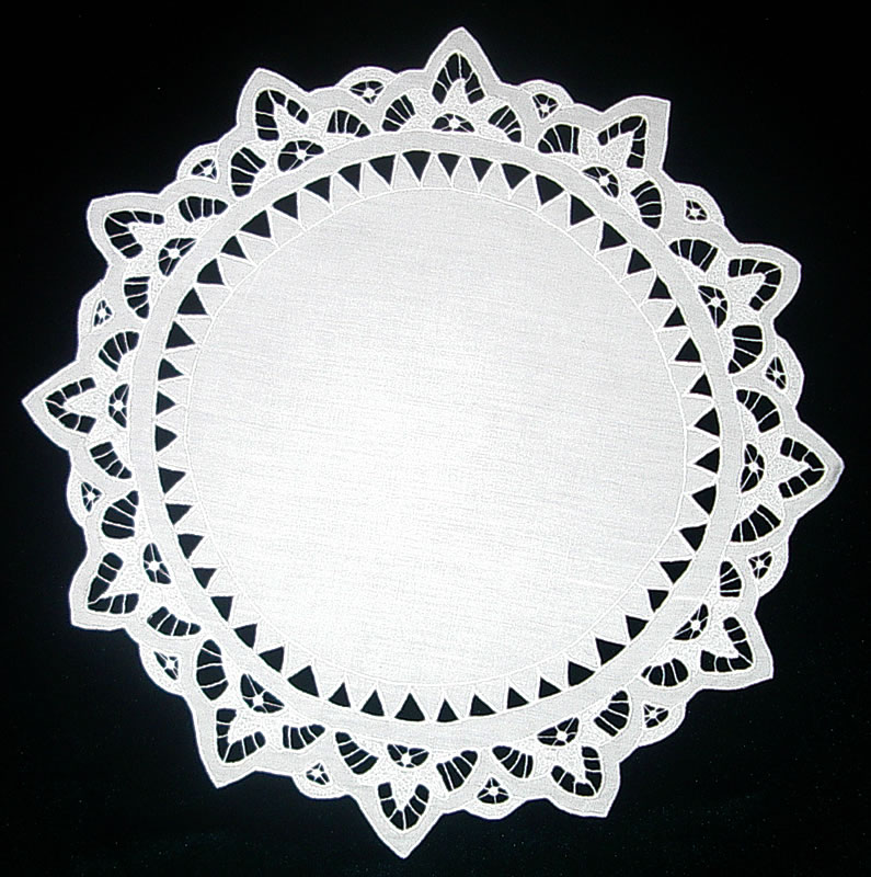 Салфетка круглая белая