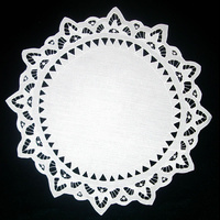 Салфетка круглая белая