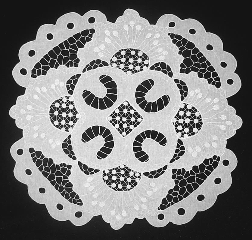 Салфетка круглая белая