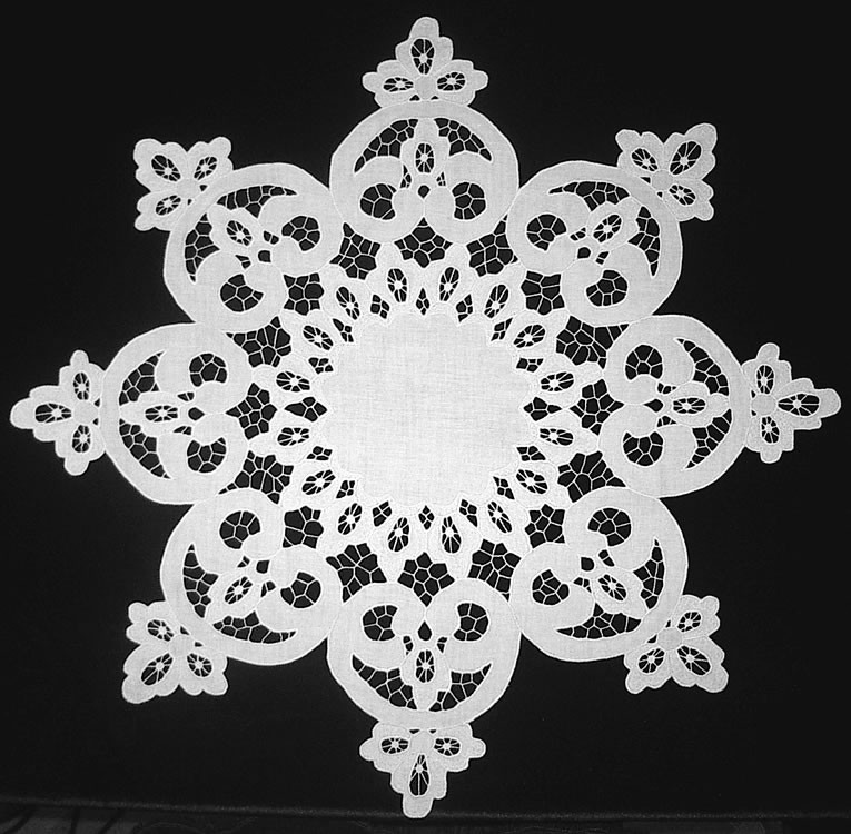 Салфетка восьмиугольная белая