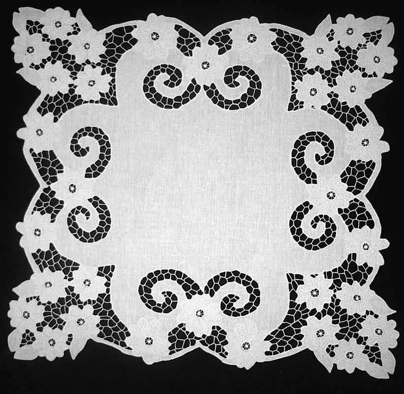 Салфетка квадратная белая