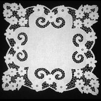 Салфетка квадратная белая