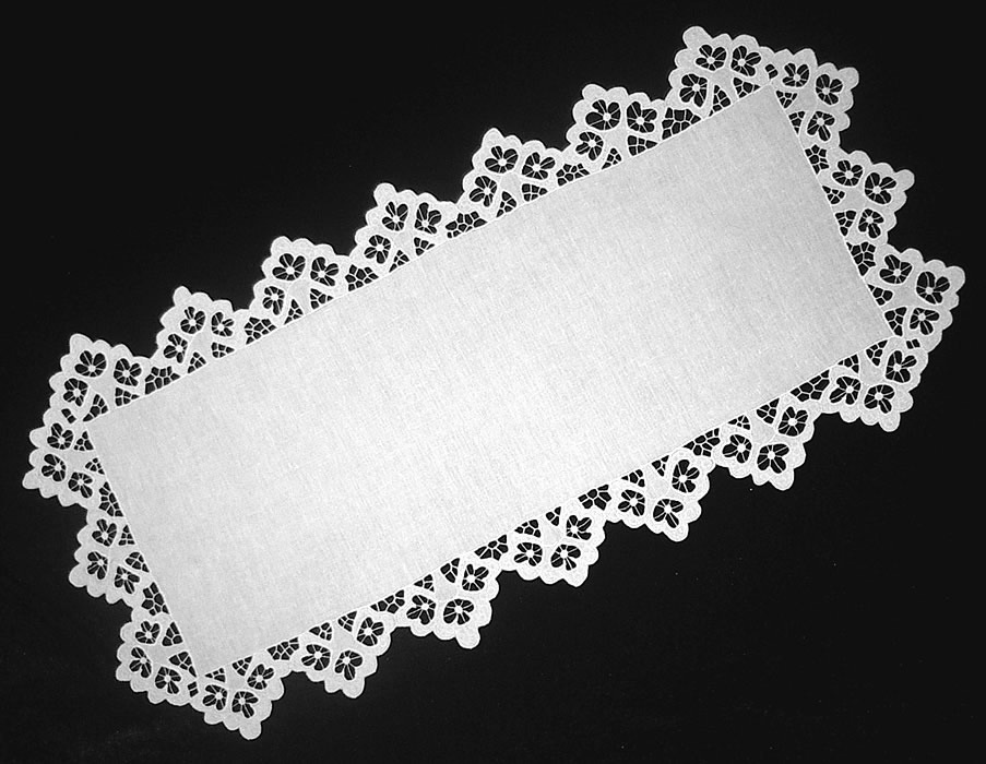 Дорожка прямоугольная белая