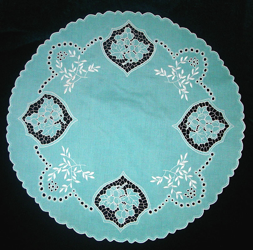 Салфетка круглая бирюзовая