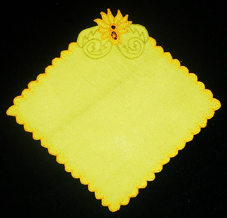 Носовой платок (желтый искусственный шелк)