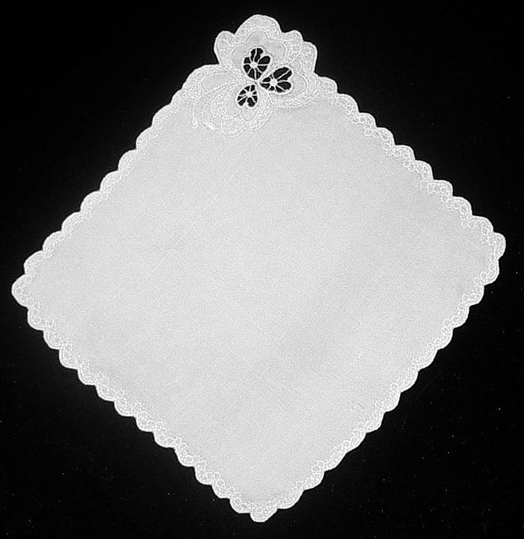 Носовой платок (белый искусственный шелк)