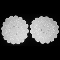 2 салфетки круглые белые