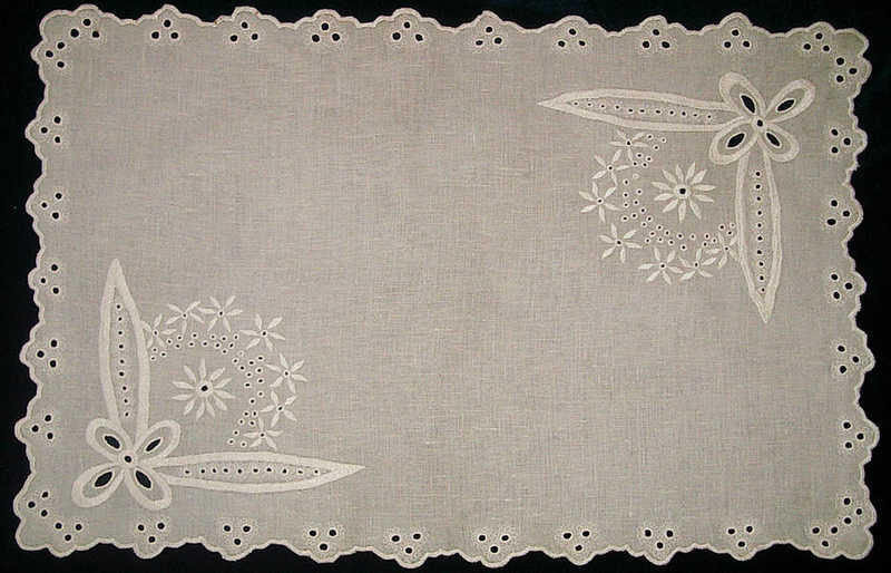 Салфетка прямоугольная из серого льна