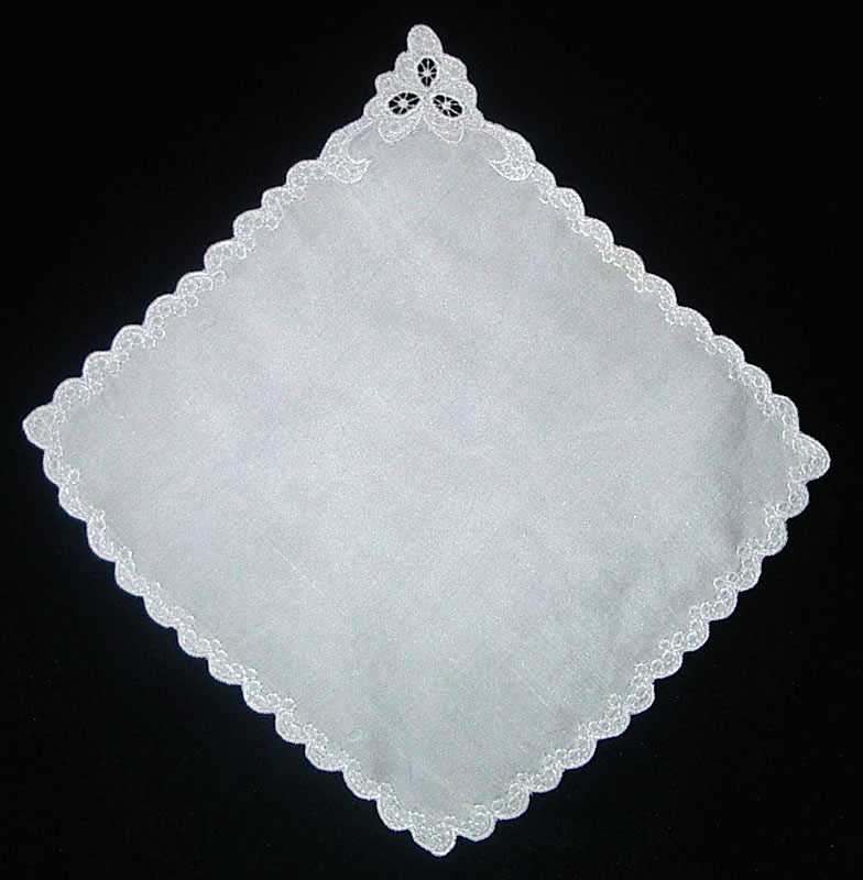 Носовой платок (белый искусственный шелк)