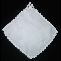Носовой платок (белый искусственный шелк)