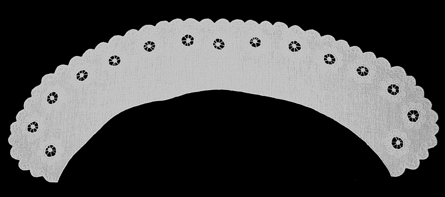 Воротник прямой белый