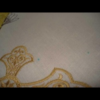 Крестильный комплект. Стыковка в машинной вышивке