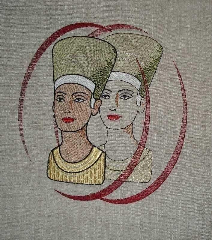 Машинная вышивка. Царица египетская