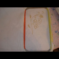 Крестильный комплект. Машинная вышивка. Как я стыкую