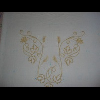 Крестильный комплект. Машинная вышивка. Процессы