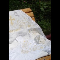 Крестильный комплект. Машинная вышивка