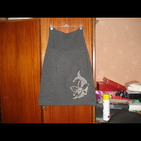 Машинная вышивка. Трикотажная юбка