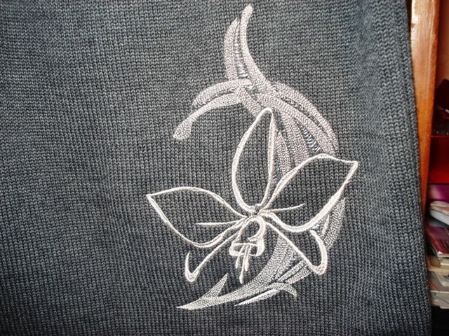 Машинная вышивка. Трикотажная юбка