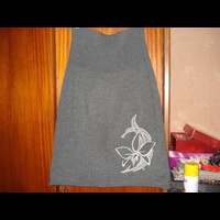 Машинная вышивка. Трикотажная юбка