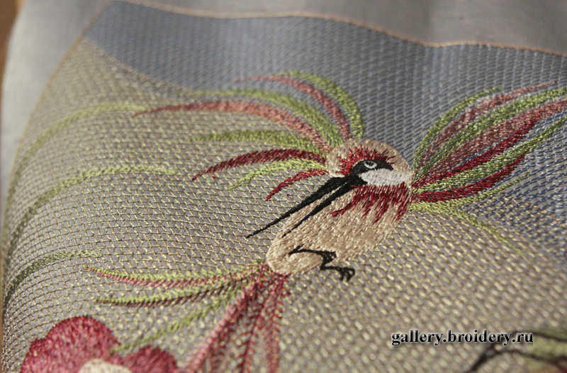Машинная вышивка. Волшебная птица