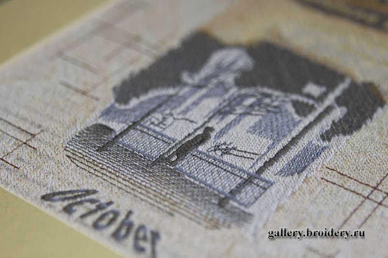 Машинная вышивка. Картина. Сделано в программе Compucon 