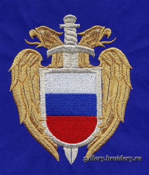 Дизайн орла. Вымпел ФСО России. Машинная вышивка