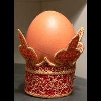 Дизайн машинной вышивки. Подставка под яйцо. 