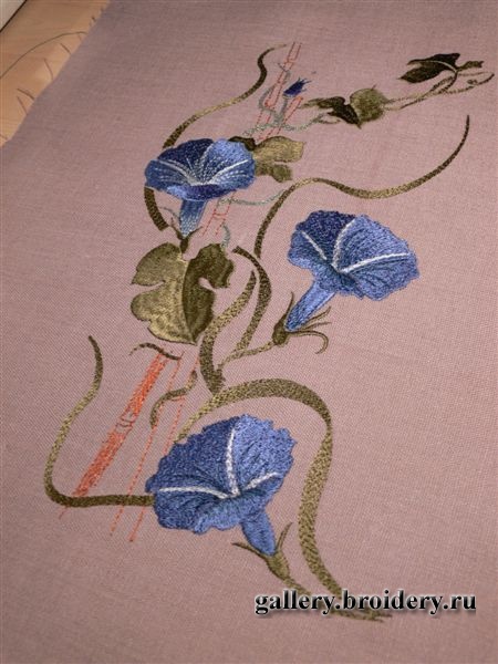 Вьюнок. Дизайн машинной вышивки. 