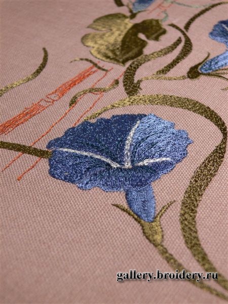 Вьюнок. Деталь. Машинная вышивка