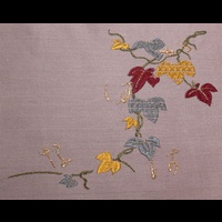 Виноградная ветвь. Дизайн машинной вышивки