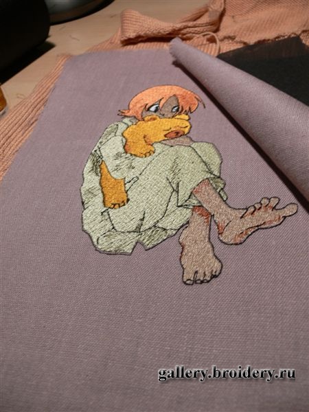 Манга. Машинная вышивка. 