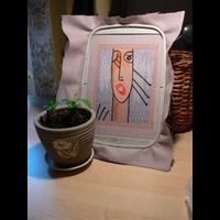 Африканская девушка. Дизайн машинной вышивки.  