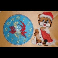 Дизайн машинной вышивки. Тигр