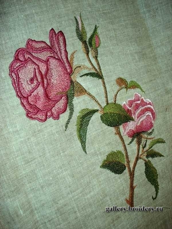 Роза. Дизайн машинной вышивки. Программа Wilcom