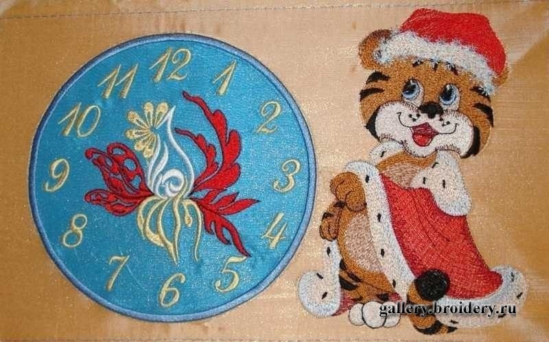 Дизайн машинной вышивки. Тигр