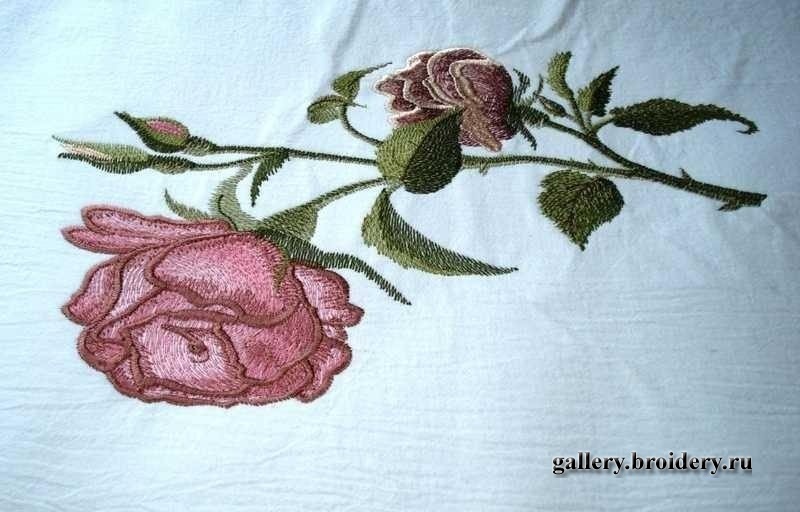 Дизайн розы. Машинная вышивка. Программа Wilcom