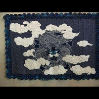 Дракон из кусочков ткани. Квилт. Лоскутное шитье. Фестиваль в Японии. Токио февраль 2009