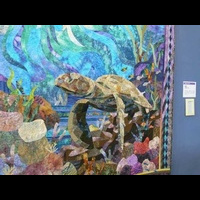 Черепаха выполненная в технике квилт. Лоскутное шитье. 