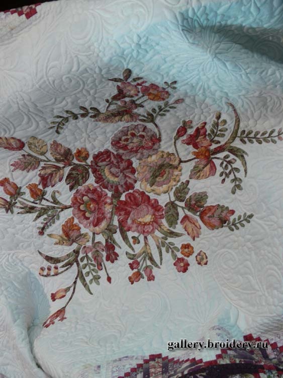 Квилт. Деталь одеяла. Фестиваль квилта в японии. 