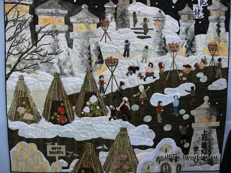 Зимний пезайж. Лоскутное шитье на фестивале Квилта в Японии