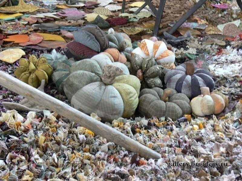 Здесь тыквы выстроились в ряд. Лоскутное шитье. Фестиваль квилта в Японии. 