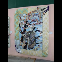 Удивительно что это клен а не сакура. Фестиваль квилта в Японии. 