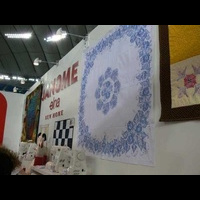 Машинная вышивка. Гжель. Автор работ Ольга Порфиненко. 