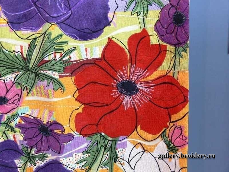 Цветы. Лоскутное шитье. Фестиваль квилта в Японии. 