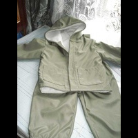 Костюм из плащевки. Машинная вышивка и шитье