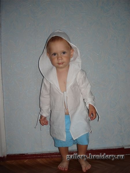 Детский пляжный халат. Шитье